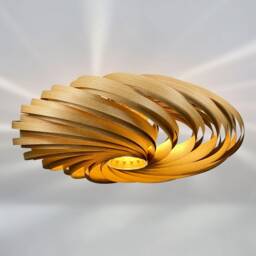 Large Ceiling Lamp Made Of Oak Wood. Handmade Wooden From Cologne Studio - thumbnail 3