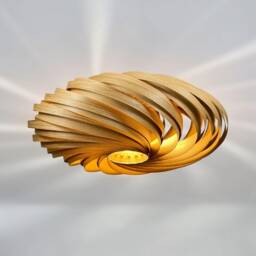 Large Ceiling Lamp Made Of Oak Wood. Handmade Wooden From Cologne Studio - thumbnail 2