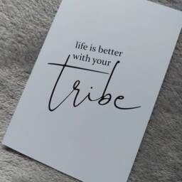 Family Print - Life Is Better With Your Tribe Quote - thumbnail 3