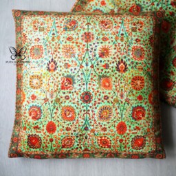 Persian Style Boho Nastaliq Calligraphy Art Cushion Cover - Set Of 2 - thumbnail 3