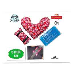 Post Surgery Comfort Pillow Set Mastectomy, Lumpectomy Heart With Hot/Cold Pack - thumbnail 3