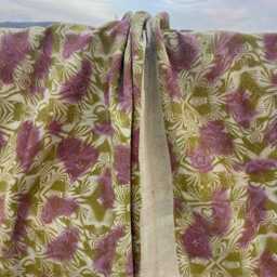Handmade Cotton Kantha Quilt - Colorful Block Print Patchwork Blanket - thumbnail 3