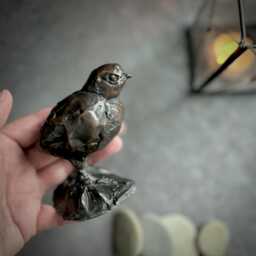 Bronze Quail Chick Sculpture Hand-Cast Metal Art, Bird Lover Gift By Kindrie Grove - thumbnail 2