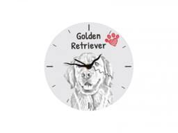 Golden Retriever, Free Standing Mdf Floor Clock With An Image Of A Dog - thumbnail 1