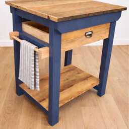 Handmade Solid Wood, Butcher Block Kitchen Island Drawer, Towel Rail, One Shelf - thumbnail 4