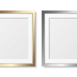 Thin Gold & Silver Photo Frame, Picture, Print Frames in Sizes A2 A3 A4 A5 Made UK Home Decor - Wall Hanging -All Sizes Available - thumbnail 4