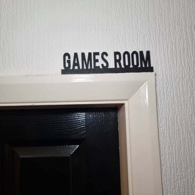 Games Room Door Topper, Shelf Decor, Wall Quirky Home Interior Gift, Door Decoration - image 1