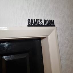 Games Room Door Topper, Shelf Decor, Wall Quirky Home Interior Gift, Door Decoration - thumbnail 2