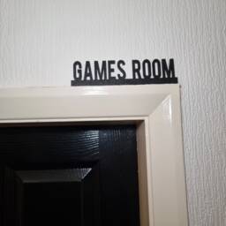 Games Room Door Topper, Shelf Decor, Wall Quirky Home Interior Gift, Door Decoration - thumbnail 1