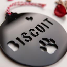 Personalised Pet Christmas Bauble Dog Paw Ornament - thumbnail 3