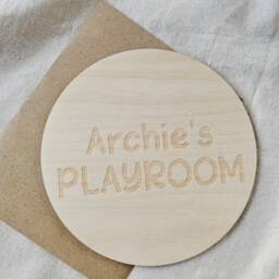 Kids Personalised Playroom Sign - Room Name Plate - thumbnail 2