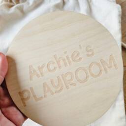 Kids Personalised Playroom Sign - Room Name Plate - thumbnail 1