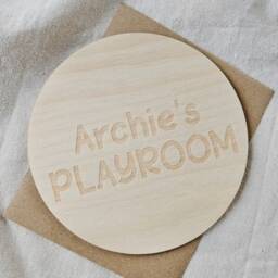 Kids Personalised Playroom Sign - Room Name Plate - thumbnail 3