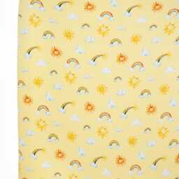 Sunshine & Rainbows Bamboo Crib Sheet, Sunshine Nursery, Rainbows Baby Super Soft Sheet - thumbnail 2