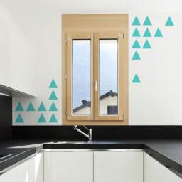 Triangle Wall Confetti Set Of 40 - 3 Inch - 2.67 cm Vinyl Decals Triangle For Walls, Wall Decal - thumbnail 1