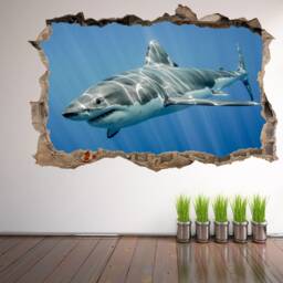 Shark Wall Decal Sticker Mural Poster Print Art Kids Bedroom Decor Fm5 - thumbnail 3
