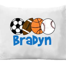 Personalized Football Pillowcase, Boys Sports Bedding - thumbnail 4