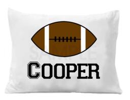 Personalized Football Pillowcase, Boys Sports Bedding - thumbnail 1