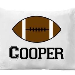 Personalized Football Pillowcase, Boys Sports Bedding - thumbnail 2