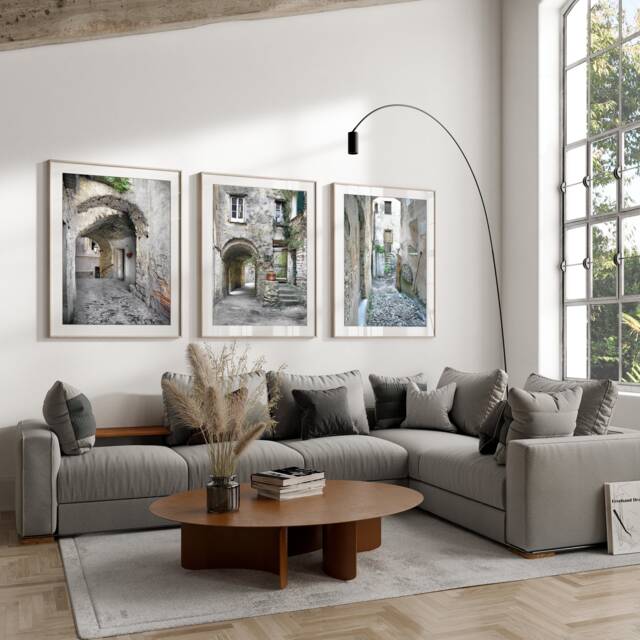 Italy Set Of 3, City Art , Wall Print, Modern Minimalist Poster, Photography, Home Decor Malta, Green Olive Tree, Malta - image 1