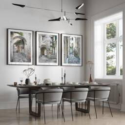 Italy Set Of 3, City Art , Wall Print, Modern Minimalist Poster, Photography, Home Decor Malta, Green Olive Tree, Malta - thumbnail 2
