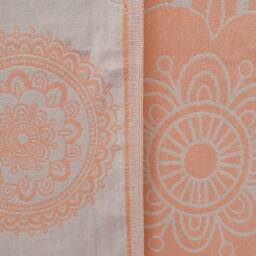 "Turkish Blanket, Salmon Color Blanket, Throw Blanket, Bed Cover, 79""x91" - thumbnail 4