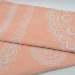 "Turkish Blanket, Salmon Color Blanket, Throw Blanket, Bed Cover, 79""x91" - thumbnail 3