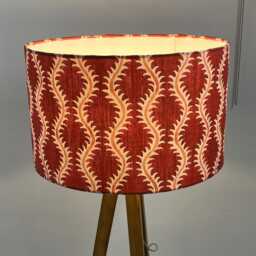Helter Skelter Cherry Handmade Lampshade, Table Ceiling Pendant, Country Lamp Shade, Red Lampshade - thumbnail 2