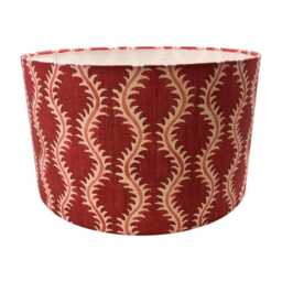 Helter Skelter Cherry Handmade Lampshade, Table Ceiling Pendant, Country Lamp Shade, Red Lampshade - thumbnail 1