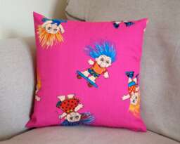 Retro Pink California Troll Cushion Cover - thumbnail 1