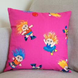 Retro Pink California Troll Cushion Cover - thumbnail 2