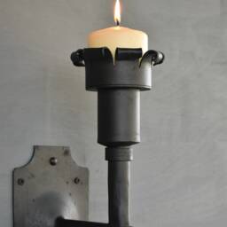 Wrought Iron Wall Candle Sconce, Medieval Holder - thumbnail 4