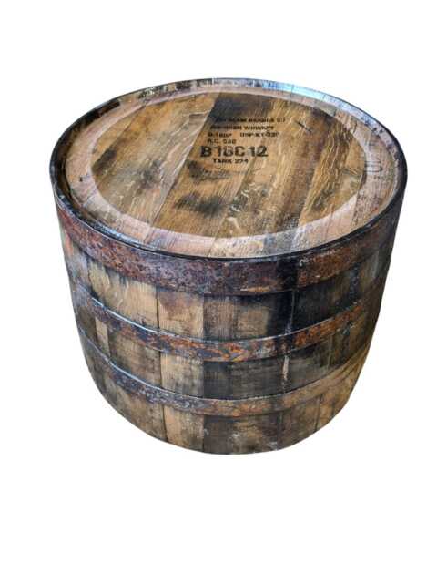 Flat Top Oak Whiskey Barrel - Sanded & Varnished Ideal Garden Table, Coffee Table , Side Stand, Patio Drinks - image 1