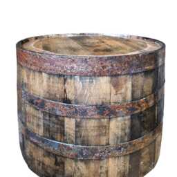 Flat Top Oak Whiskey Barrel - Sanded & Varnished Ideal Garden Table, Coffee Table , Side Stand, Patio Drinks - thumbnail 2