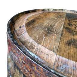 Flat Top Oak Whiskey Barrel - Sanded & Varnished Ideal Garden Table, Coffee Table , Side Stand, Patio Drinks - thumbnail 4