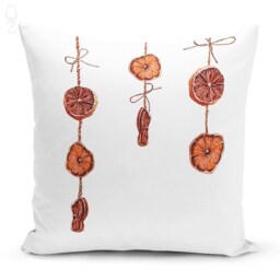 Christmas Chenille Cushion Cover Lantern, Pinecone & Wood Designs - Oeko-Tex?? - thumbnail 3