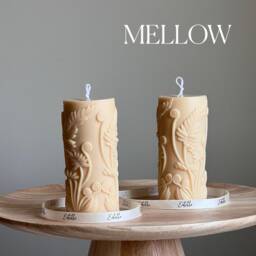 Fern Pillar Soy Candle Sculptural Plant Design, Minimal Home Decor - thumbnail 3
