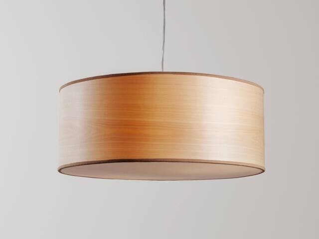 Handmade Wood Veneer Pendant Light - Modern Designer Ceiling Lamp, Natural Warm Glow - image 1
