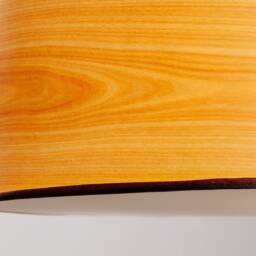 Handmade Wood Veneer Pendant Light - Modern Designer Ceiling Lamp, Natural Warm Glow - thumbnail 3