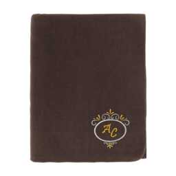 Brown Fleece Blanket - Personalized Deluxe Embroidery - thumbnail 1