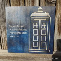 Tardis Doctor Who Quote Wooden Carved Wall Hanging - thumbnail 2