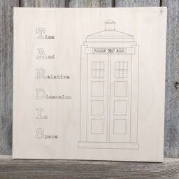 Tardis Doctor Who Quote Wooden Carved Wall Hanging - thumbnail 4