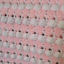 Pink & White Bubble-Pattern Baby Blanket - thumbnail 3