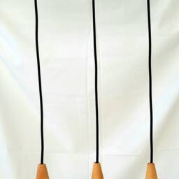 Handmade Ceramic Triple Ice Cream Cone Lamp Metal Hatch Home Decor Light Duty Tax Free - thumbnail 3