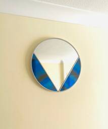 Art Deco Round Mirror - Blue Yonder