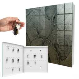 Wooden Structure Key Cabinet For Home, Gray Box Wall, Abstract Textures, Lovers Of Nature & Elegance - thumbnail 2