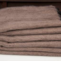 Handmade Yak Wool Blend Blanket Large Travel Wrap, Nepal - thumbnail 3
