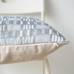 Grey Striped White Linear Pillow Cover - thumbnail 3