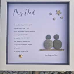 Personalised Dad Gift From Son Or Daughter Pebble Picture, Pebble Frame, , Birthday Present, Fathers Day - thumbnail 4