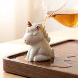 Unicorn Tea Pet Zisha Companion Cute Animal Ceremony Accessory Handmade Style Lover Gift Collectible - thumbnail 2